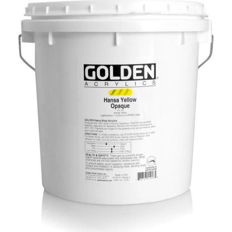 Peinture acrylique - GOLDEN - Jaune Hansa Opaque S4 - 3,78 L - Mixte - 1 pièce