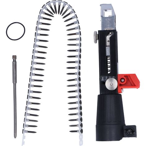 Adaptateur pour cloueuse automatique, tête de clouage réglable pour perceuse électrique avec 50 clous à chaîne