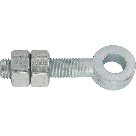 TIMCO Adjustable Gate Hinge Eyes with Nuts Silver - M16 x 100