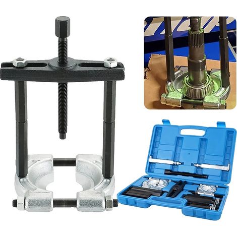 Juego de extractores de rodamientos, mordazas de 2 y 3 pulgadas, capacidad de 5 toneladas, material de acero de alto carbono, incluye tornillos de extensión, compatible con la mayoría de los vehículos (1/5)