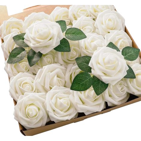 Künstliche Blumen, vielseitig für Veranstaltungen, mit integrierter Beleuchtung, WEISS (1/2)