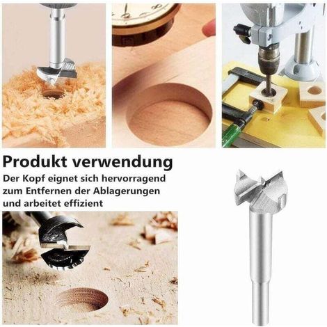 5 PCS Mèches Bois, Fraise à Bois, φ35mm 40mm 45mm 50mm 60mm forets en alliages de haute qualité pour faire la décoration, les meubles et DIY (1/2)