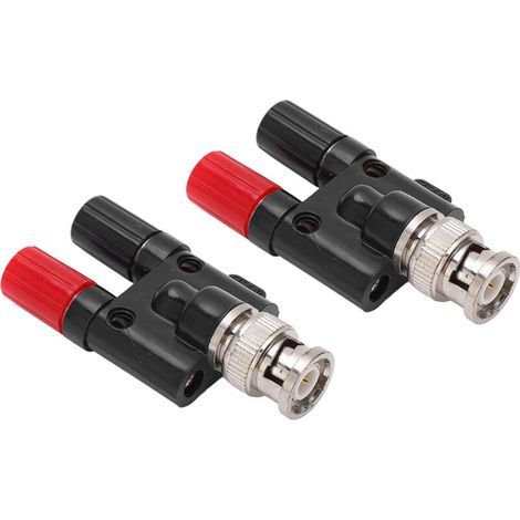 2 pièces Connecteur BNC Mâle vers Double Prise Banane Femelle 4mm, Adaptateur Séparateur RF Coaxial (1/5)
