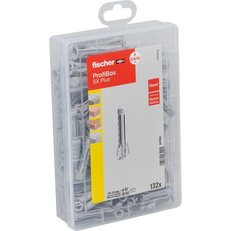 Cheville fischer sx plus boîte 132 pièces plastique résistant (1/4)