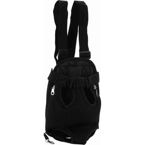 Sac à dos de transport pour animaux de compagnie respirant et portable, idéal pour la randonnée, les voyages, le vélo et la moto. Noir S. (1/5)