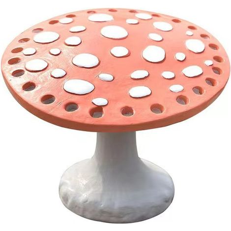 Porte-boucles d'oreilles en résine en forme de champignon, décoration de coiffeuse et organisateur de bijoux - Rose (1/3)