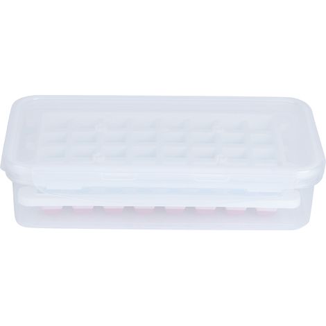 Moule À Glaçons En Silicone - 64 Cases Avec Couvercle Amovible - Pour Boissons Et Cocktails - Lot De 2 (1/5)