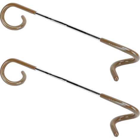 Set mit 2 Campinglampenhaken, multifunktionale doppelköpfige S-förmige Haken aus Edelstahl für Zeltlampen, geeignet für den Außenbereich, sandfarben. (1/5)