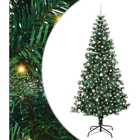 Albero di Natale artificiale con luci integrate Verde 240 cm vidaXL (1/5)