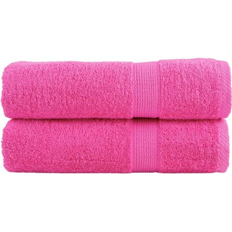 Toallas de ducha SOLUND 2 unidades rosa 70x140 cm 600 gsm vidaXL