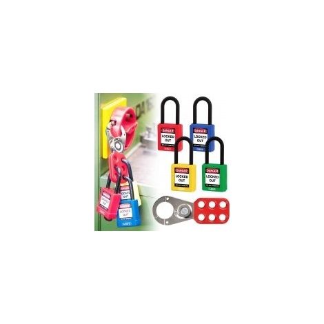 Mordaza de seguridad para candado Abus de 40 mm - Rojo
