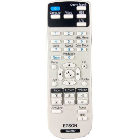 Télécommande de remplacement pour projecteur Epson 1613717, compatible avec le modèle d'origine, fonction par pression, accessoire de rechange pour vidéoprojecteur
