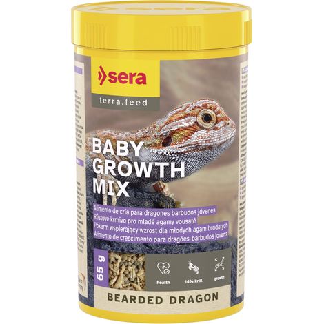 Sera Bearded Dragon Baby Growht Mix - Alimento de Cría para Dragones Barbudos Jóvenes - 250 ml (65 g)