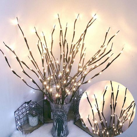 Branches Lumineuses - 30 Pouces - 20 LED Blanc Chaud - Branches Simulées Flexibles - Décoration Intérieure - 1 Pièce (1/5)