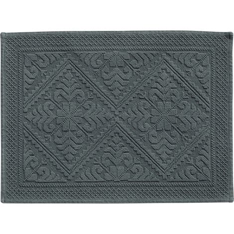 VIVARAISE - Tapis de bain uni Vivaraise Enzo en coton 100% - 70 x 140 cm (1/3)