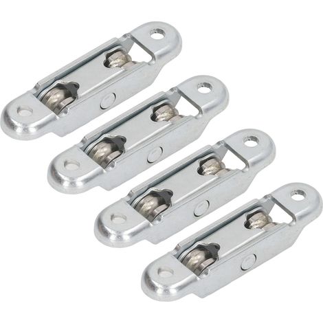 Lot de 4 Galets Roulettes à Rail en Acier Inoxydable pour Porte Coulissante et Fenêtre, Poulie Double 16mm (1/5)