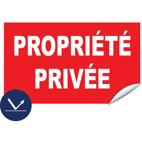 Panneau adhésif Propriété privée - Rétroréfléchissant Classe 1 - 330X200mm - 4006130