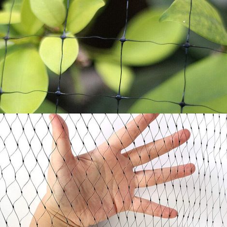 Filet anti-oiseaux 4 m x 10 m, filet anti-insectes, filet de protection pour vignes, filet de protection pour bassin à poissons, filet de serre, filet de jardin en nylon (1/2)
