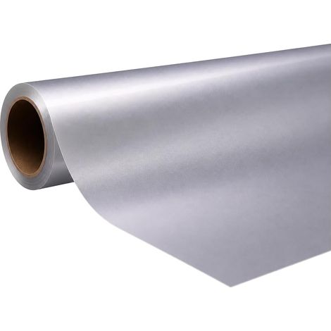 Film Occultant Fenêtre Anti-Regard Dépoli Gris, Brise-Vue Adhésif Effet Verre Sablé pour Vitre, Rouleau 75 cm x 5 m (1/5)