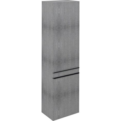 SITIA Meuble de rangement haut 2 portes 46,7x172x32cm, gauche/droite/chêne argenté (1/3)