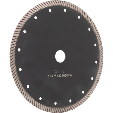 Disque de coupe diamanté pour scie circulaire, roue noire multifonctionnelle, 230 mm, pour béton, granit et marbre (1/5)