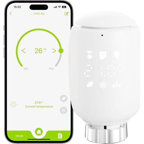 Smart Hermostat pour chauffage Zigbee 3.0, Contrôle énergétique avec télécommande via application/Smart Life, Nécessite Hub (Non inclus), Compatible avec /Home Assistant (1/5)