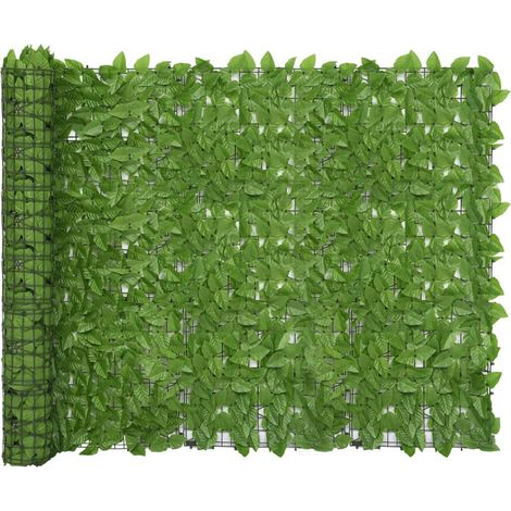 Paravento per balcone protezione privacy paravento con foglie 400 x 150 cm verde 020009998