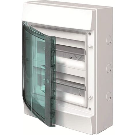 Centralita mural Abb gris 24 módulos con puerta IP65 65P12X22