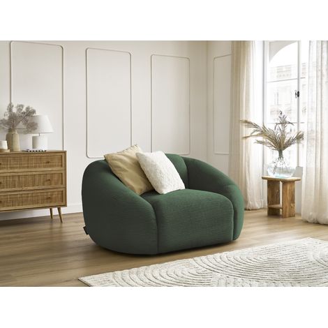 BOBOCHIC - Fauteuil TINA velours côtelé Vert (1/5)