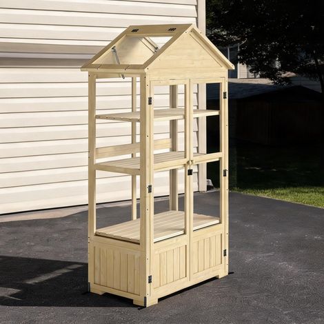 Serre de jardin naturholz en tannenholz Acryl 100 x 56,5 x 178 cm (1/5)