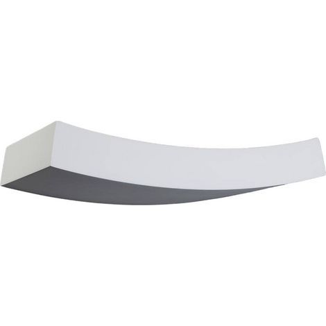 Lindby – Applique murale en plâtre Leander – Intensité variable – Forme incurvée – Pour salon et salle à manger – À peindre selon vos envies (1/5)