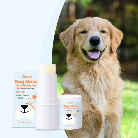 Crème protectrice pour le nez des chiens, protection UV extérieure pour animaux de compagnie, beurre de karité, crème apaisante à la vitamine E -- 6 g (1/5)