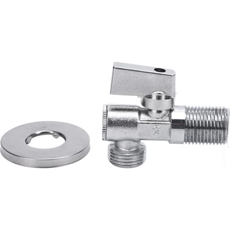 Robinet d'arrêt d'angle en laiton, quart de tour, entrée/sortie G1/2 po, pour évier, salle de bain, toilettes, robinet de cuisine