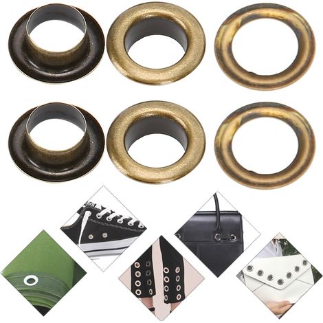 Œillets en laiton 8mm pour cuir, 100 pièces de rivets creux pour réparation chaussures et maroquinerie artisanale