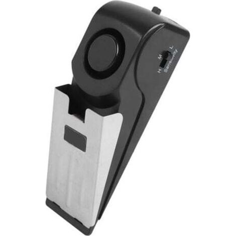 UlisemJeffergarden Türstopper 120 dB, Türstopper-Alarm, tragbares Alarmsystem in Keilform, kabelloses Sicherheitsalarmsystem, kleiner Alarmsensor für Zuhause/Wohnung/Büro (1/4)