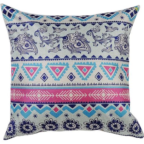 Housse De Coussin En Lin - 45x45cm - Impression Numérique Écologique - Pour Canapé Et Chaise - Lot De 1 (1/3)
