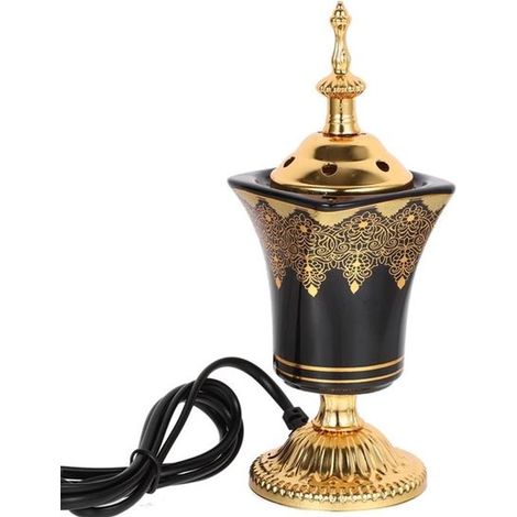 Quemador de incienso eléctrico,soporte para quemador de incienso,quemador de incienso árabe vintage,elemento decorativo. Ideal para el hogar (1/2)