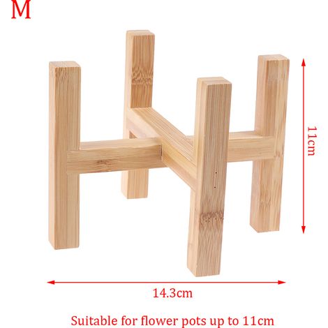 Filiyano – support robuste pour bonsaï – Plateaux en bois pour pots de fleurs, support robuste pour bonsaï autoportant (voir photo M). (1/4)