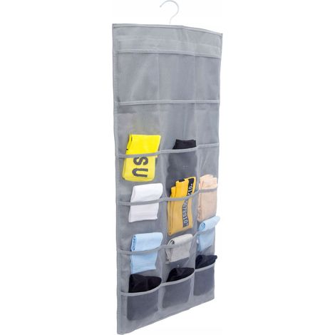 Organizador colgante VITTO de 30 bolsillos, gris (1/4)