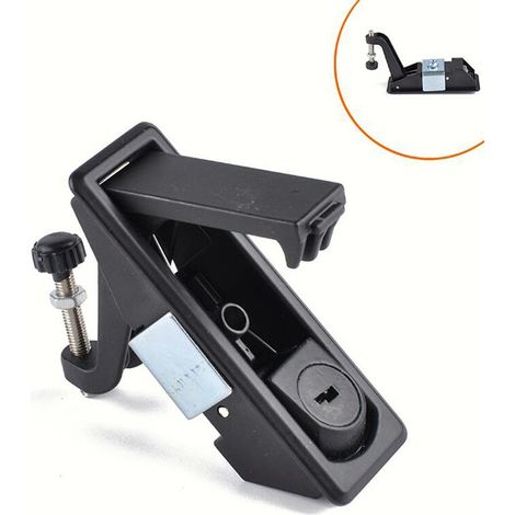 Ensemble de 2 cadenas pour boîte à outils/armoire/bagages/cadenas à compression - (avec cylindre sablé) (1/5)