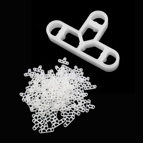 Lot de 100 Entretoises de carrelage en forme de T en plastique creux, amovible, produits de bricolage, panneaux de jardin (1/5)