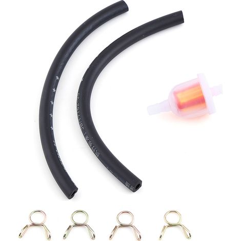 Eosnow 4 Schläuche Clips Universal Benzin-Brennstofffilter, Filterkit, 6 mm Gummi für 49cc-160cc Mini Moto Moto Reparatur Dirt Bike Austausch