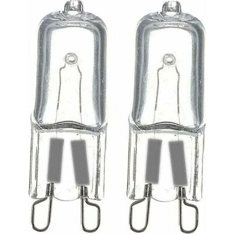 Ampoule halogène G9 dimmable 40 W Blanc chaud 2800 K 1000 lumens Angle de diffusion 360° Pack de 2 pièces (1/4)