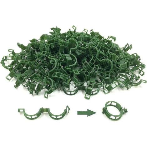 200 clips pour plantes, clips pour tomates, clips pour treillis, pour fleurs de concombre, courges, vignes (1/5)