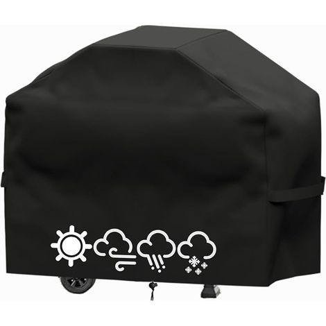 Housse Barbecue Exterieur,Housse Barbecue,Housse Plancha Exterieur,Bache Barbecue Exterieur,Couverture de Grill Anti-Vent/Anti-UV/Anti-l'eau/Anti-l'Humidité/Antipoussière (100X60X90 CM) (1/5)