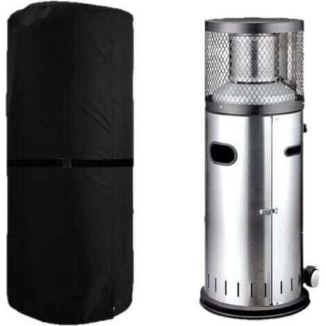 [NEVER USED] Weatherproof cover 50 x 50 x 120 cm for patio heater - Tear-resistant Oxford fabric - Waterproof - Windproof - UV resistant - Black
