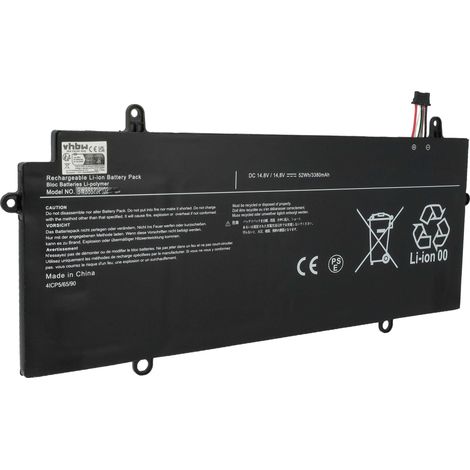 vhbw Akku kompatibel mit Toshiba Portégé Z30-B-12E, Z30-B-12G, Z30-B-12K, Z30-B-12J, Z30-B-12X, Z30-B-12Q Notebook (3350 mAh, 14,8 V, Li-Polymer) (1/5)