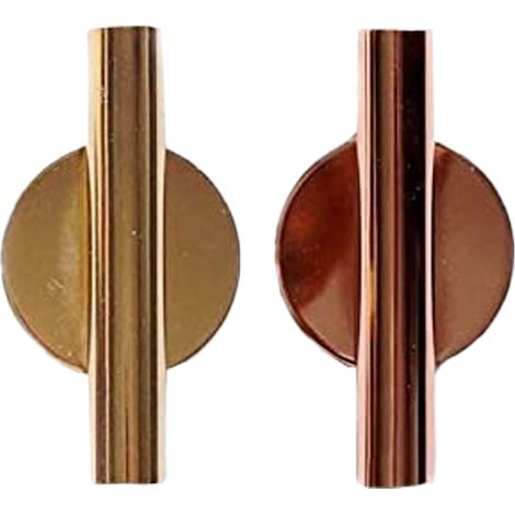 Lot de 2 vases muraux tubulaires en métal, porte-fleurs séchées moderne, décoration murale pour porche, maison ou bureau (matériaux adhésifs non inclus) (1/5)