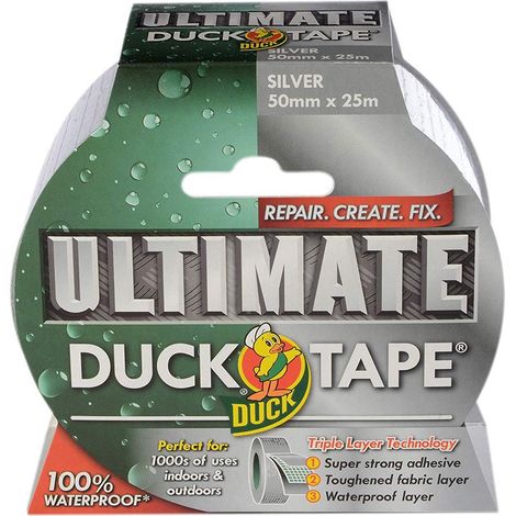 Duck - Nastro adesivo in tessuto, argento, 232153 0 wattsW, 0 voltsV