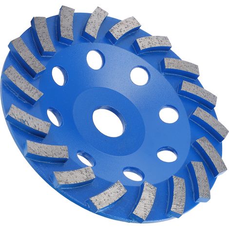 Diamantschleifscheibe, Topf, 18 Zähne, blau, 150 mm, zum Schleifen von Beton, Stein und Zement (1/5)